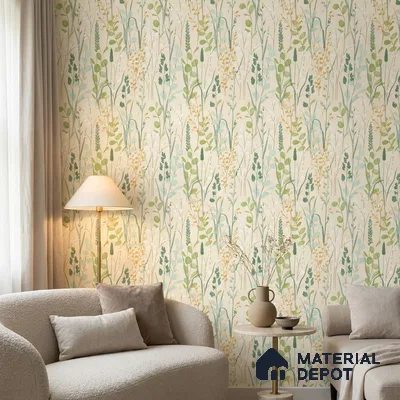 A76202 | 10 Meter x 21 Inches Florals Look Wallpaper - 57.37 Sq. Ft. | Minimum 15% wastage during installation