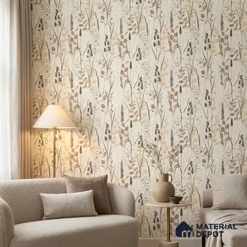 A76203 | 10 Meter x 21 Inches Florals Look Wallpaper - 57.37 Sq. Ft. | Minimum 15% wastage during installation