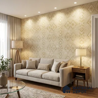 WP1332 | 9.5 Meter x 21 Inches Patterned Look Wallpaper - 55 Sq. Ft.  | Minimum 15% wastage during installation