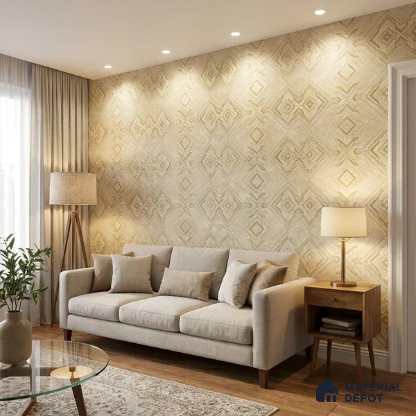 WP1332 | 9.5 Meter x 21 Inches Patterned Look Wallpaper - 55 Sq. Ft.  | Minimum 15% wastage during installation