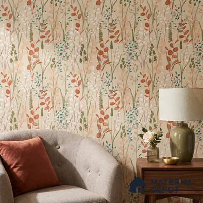 A76201 | 10 Meter x 21 Inches Florals Look Wallpaper - 57.37 Sq. Ft. | Minimum 15% wastage during installation