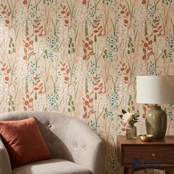 A76201 | 10 Meter x 21 Inches Florals Look Wallpaper - 57.37 Sq. Ft. | Minimum 15% wastage during installation