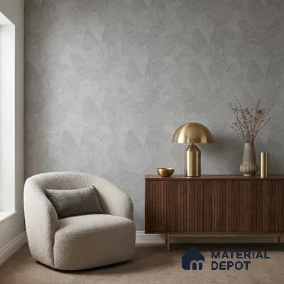 WP1351 | Grey Hatch Facets Textured Wallpaper - 9.5 Meter x 21 Inches, 55 Sq. Ft. (Min. 15% Wastage)
