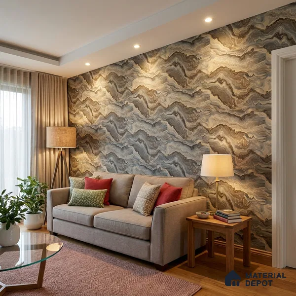 WP1310 | 9.5 Meter x 21 Inches Patterned Look Wallpaper - 55 Sq. Ft. | Minimum 15% wastage during installation