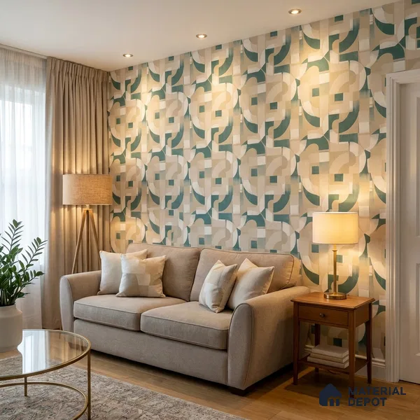 A76001 | 10 Meter x 21 Inches Abstract Look Wallpaper - 57.37 Sq. Ft. | Minimum 15% wastage during installation