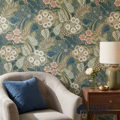 A76603 | 10 Meter x 21 Inches Florals Look Wallpaper - 57.37 Sq. Ft. | Minimum 15% wastage during installation