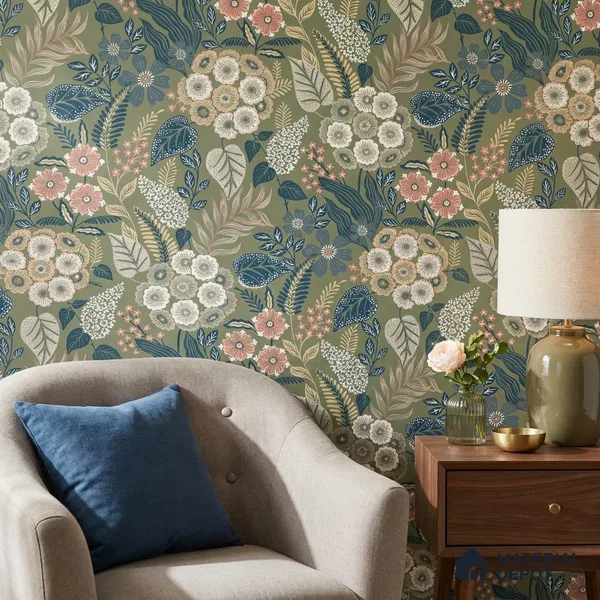 A76603 | 10 Meter x 21 Inches Florals Look Wallpaper - 57.37 Sq. Ft. | Minimum 15% wastage during installation