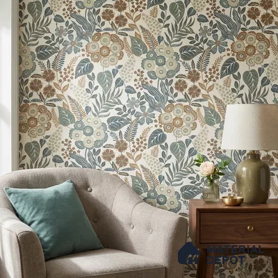 A76601 | 10 Meter x 21 Inches Florals Look Wallpaper - 57.37 Sq. Ft. | Minimum 15% wastage during installation