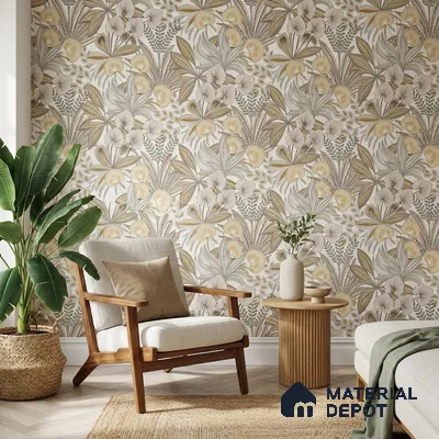 A69002 | 10 Meter x 21 Inches Florals Look Wallpaper - 57.37 Sq. Ft. | Minimum 15% wastage during installation