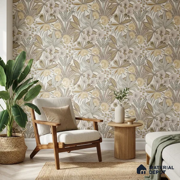A69002 | 10 Meter x 21 Inches Florals Look Wallpaper - 57.37 Sq. Ft. | Minimum 15% wastage during installation
