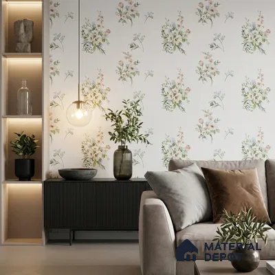 81403-1 | White Pastel Bouquet Floral Wallpaper - 5 Meter x 42 Inch, 57 Sq. Ft.