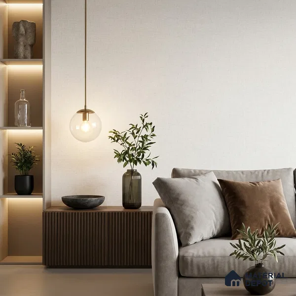 81401-1 | 5 Meter x 42 Inch Fabric Look Wallpaper - 57 Sq. Ft.