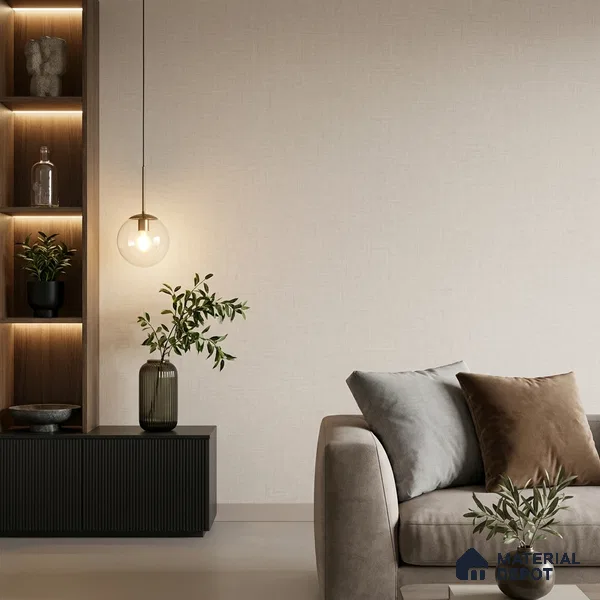 81401-4 | 5 Meter x 42 Inch Fabric Look Wallpaper - 57 Sq. Ft.