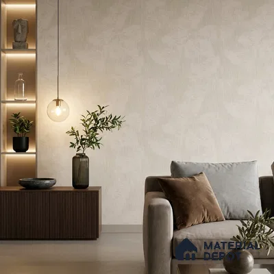81414-2 | Cream Brushed Texture Patterned Wallpaper - 5 Meter x 42 Inch, 57 Sq. Ft.