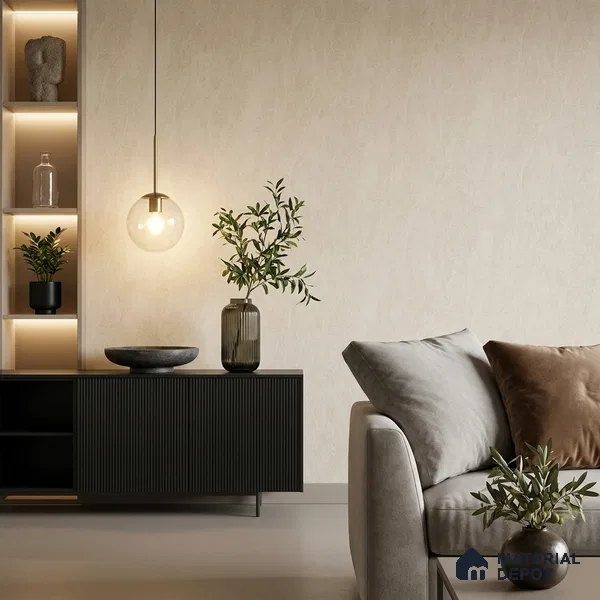 81400-2 | Cream Cloud Marble Texture Patterned Wallpaper - 5 Meter x 42 Inch, 57 Sq. Ft.