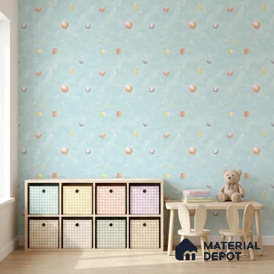 KD4011-1 | 10 Meter x 21 Inches Space Look Wallpaper - 57.41 Sq. Ft. | Minimum 15% wastage during installation