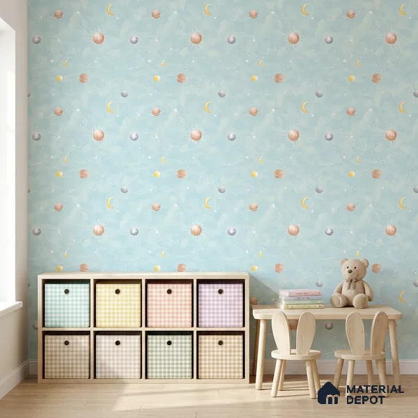 KD4011-1 | 10 Meter x 21 Inches Space Look Wallpaper - 57.41 Sq. Ft. | Minimum 15% wastage during installation