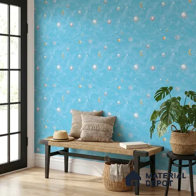 KD4011-2 | 10 Meter x 21 Inches Space Look Wallpaper - 57.41 Sq. Ft. | Minimum 15% wastage during installation