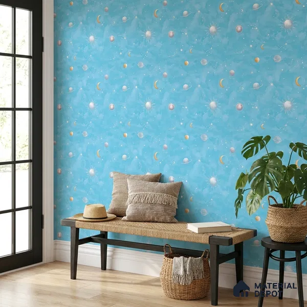 KD4011-2 | 10 Meter x 21 Inches Space Look Wallpaper - 57.41 Sq. Ft. | Minimum 15% wastage during installation