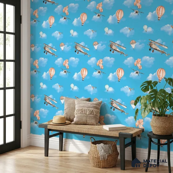 KD4012-2 | 10 Meter x 21 Inches Patterned Look Wallpaper - 57.41 Sq. Ft. | Minimum 15% wastage during installation