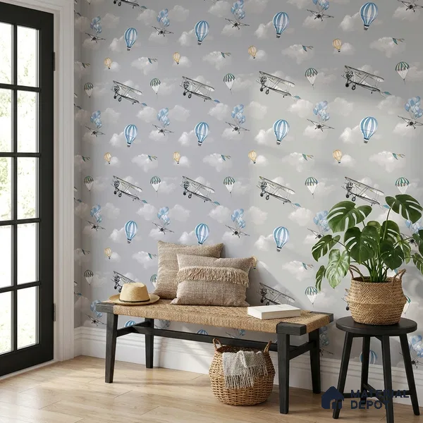 KD4012-4 | 10 Meter x 21 Inches Patterned Look Wallpaper - 57.41 Sq. Ft. | Minimum 15% wastage during installation