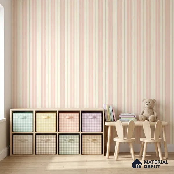 KD4014-1 | 10 Meter x 21 Inches Stripes Look Wallpaper - 57.41 Sq. Ft. | Minimum 15% wastage during installation