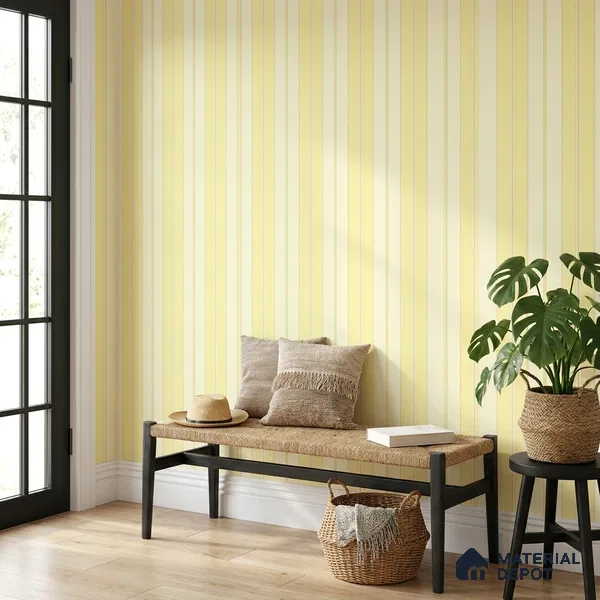 KD4014-4 | 10 Meter x 21 Inches Stripes Look Wallpaper - 57.41 Sq. Ft. | Minimum 15% wastage during installation