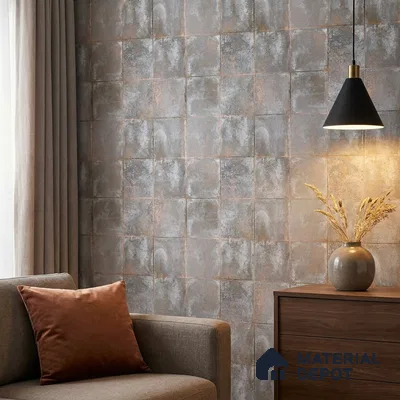 WK25-2501 | 10 Meter x 21 Inches Geometric Look Wallpaper - 57.41 Sq. Ft. | Minimum 15% wastage during installation