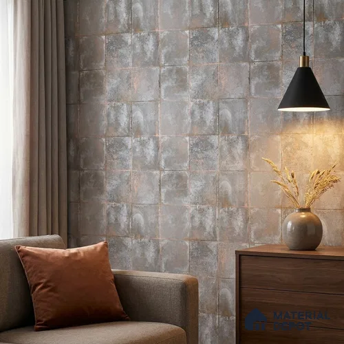 WK25-2501 | 10 Meter x 21 Inches Geometric Look Wallpaper - 57.41 Sq. Ft. | Minimum 15% wastage during installation
