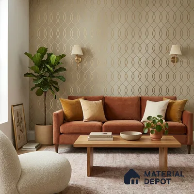 WK25-2510 | 10 Meter x 21 Inches Patterned Look Wallpaper - 57.41 Sq. Ft. | Minimum 15% wastage during installation