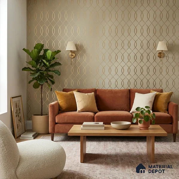 WK25-2510 | 10 Meter x 21 Inches Patterned Look Wallpaper - 57.41 Sq. Ft. | Minimum 15% wastage during installation