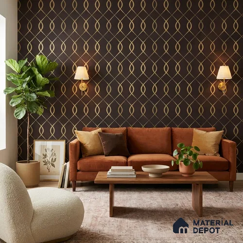 WK25-2511 | 10 Meter x 21 Inches Patterned Look Wallpaper - 57.41 Sq. Ft. | Minimum 15% wastage during installation