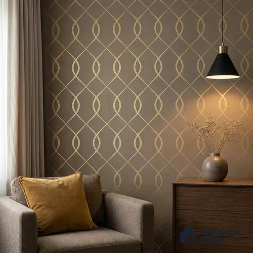 WK25-2512 | 10 Meter x 21 Inches Patterned Look Wallpaper - 57.41 Sq. Ft. | Minimum 15% wastage during installation