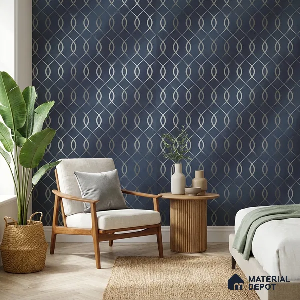WK25-2513 | 10 Meter x 21 Inches Patterned Look Wallpaper - 57.41 Sq. Ft. | Minimum 15% wastage during installation
