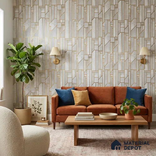 WK25-2514 | 10 Meter x 21 Inches Patterned Look Wallpaper - 57.41 Sq. Ft. | Minimum 15% wastage during installation