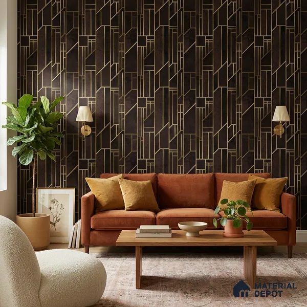 WK25-2516 | 10 Meter x 21 Inches Patterned Look Wallpaper - 57.41 Sq. Ft. | Minimum 15% wastage during installation