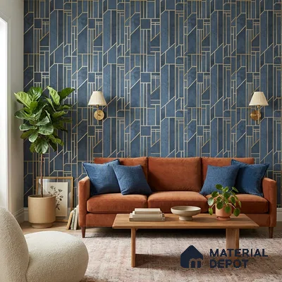 WK25-2517 | 10 Meter x 21 Inches Patterned Look Wallpaper - 57.41 Sq. Ft. | Minimum 15% wastage during installation