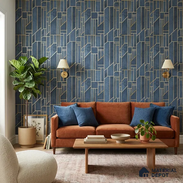WK25-2517 | 10 Meter x 21 Inches Patterned Look Wallpaper - 57.41 Sq. Ft. | Minimum 15% wastage during installation