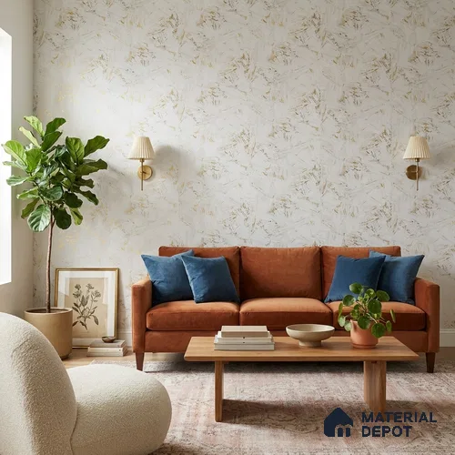 WK25-2529 | 10 Meter x 21 Inches Patterned Look Wallpaper - 57.41 Sq. Ft. | Minimum 15% wastage during installation
