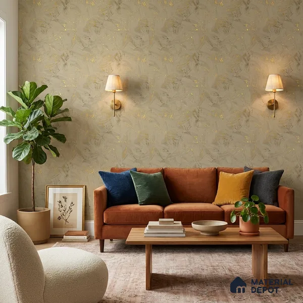 WK25-2530 | 10 Meter x 21 Inches Patterned Look Wallpaper - 57.41 Sq. Ft. | Minimum 15% wastage during installation