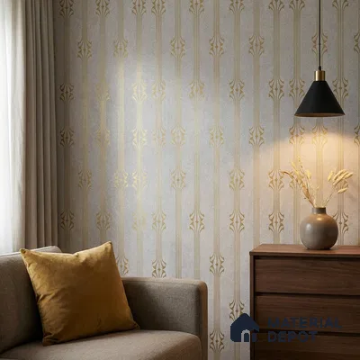 WK25-2532 | 10 Meter x 21 Inches Patterned Look Wallpaper - 57.41 Sq. Ft. | Minimum 15% wastage during installation