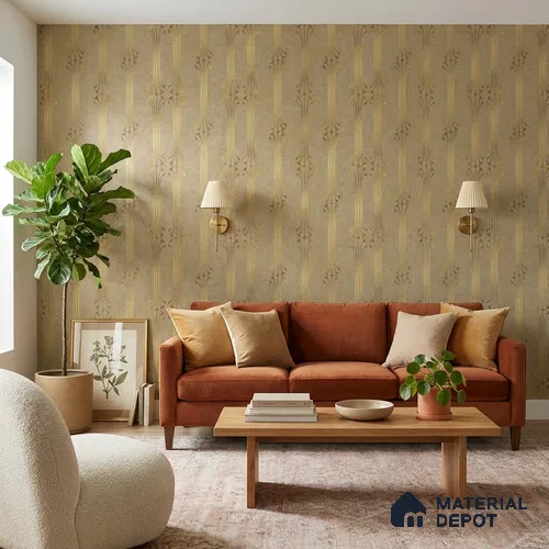 WK25-2533 | 10 Meter x 21 Inches Patterned Look Wallpaper - 57.41 Sq. Ft. | Minimum 15% wastage during installation