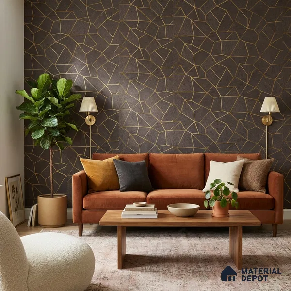 WK25-2538 | 10 Meter x 21 Inches Patterned Look Wallpaper - 57.41 Sq. Ft. | Minimum 15% wastage during installation