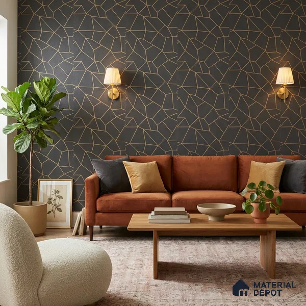 WK25-2541 | 10 Meter x 21 Inches Patterned Look Wallpaper - 57.41 Sq. Ft. | Minimum 15% wastage during installation