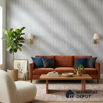 WK25-2542 | 10 Meter x 21 Inches Patterned Look Wallpaper - 57.41 Sq. Ft. | Minimum 15% wastage during installation