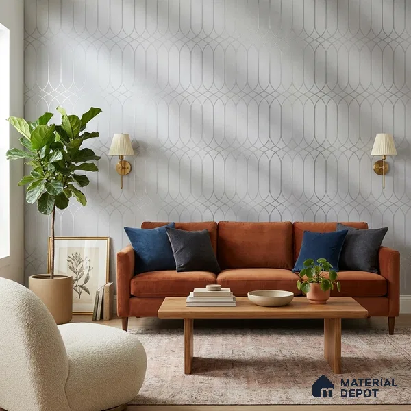 WK25-2542 | 10 Meter x 21 Inches Patterned Look Wallpaper - 57.41 Sq. Ft. | Minimum 15% wastage during installation