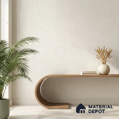 88571-3 | Greige Linen Weave PVC Textured Wallpaper - 5 Meter x 42 Inch, 57 Sq. Ft. (Min. 15% Wastage)