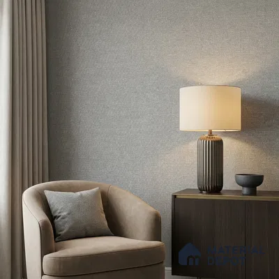 88577-4 | Grey Woven Mesh PVC Textured Wallpaper - 5 Meter x 42 Inch, 57 Sq. Ft. (Min. 15% Wastage)
