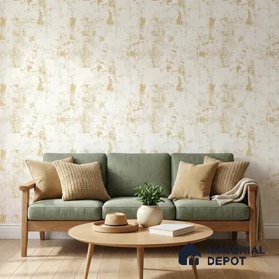 88580-2 | White Patina Plaster PVC Textured Wallpaper - 5 Meter x 42 Inch, 57 Sq. Ft. (Min. 15% Wastage)
