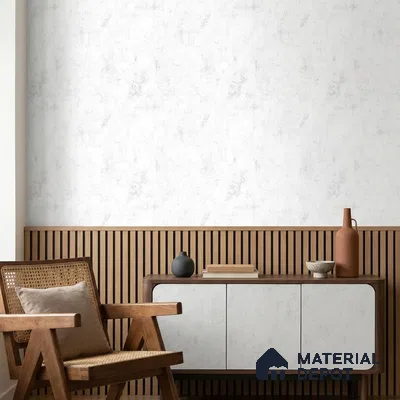 88586-1 | White Faded Plaster PVC Textured Wallpaper - 5 Meter x 42 Inch, 57 Sq. Ft. (Min. 15% Wastage)